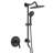 Wall Mounted Rainfall Pressure Balance Exposed Complete Shower System With Handheld Spray And Rough-In Valve