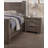 Silver 2-Drawer Nightstand