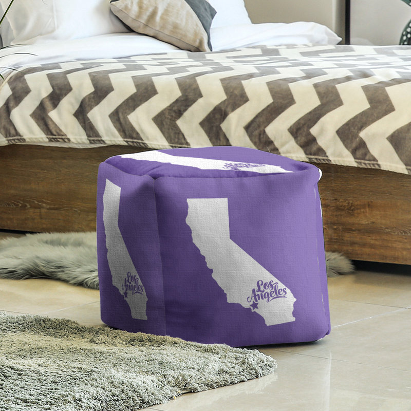Repose-pieds cube california Los Angeles, Mauve