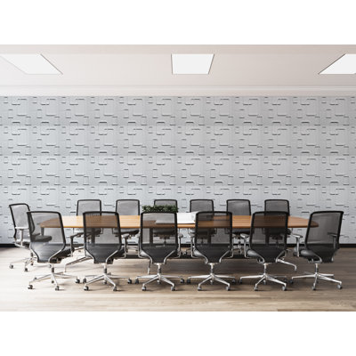 Falkirk Ross 19.7" X 19.7" Shapes 3D Wall Panel In White