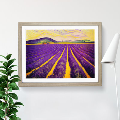 Sublime Lavender Flower Field - Single Picture Frame Painting