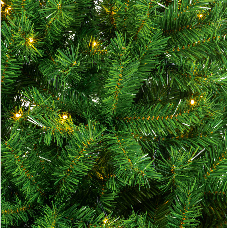 Pre-lit Artificial Monlitt Fir Christmas Tree with Metal Stand, 5.91ft H