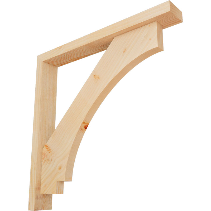 Support de bloc impérial avec entretoise décalée, 26 x 26, Sapin Douglas de l 3 1/2 (lisse)