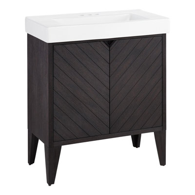 30" Fircrest Single Bathroom Vanity with Integral Sink