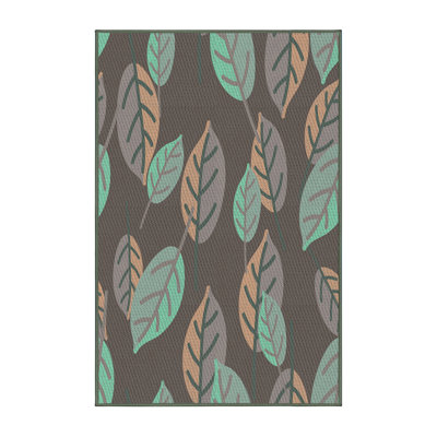 Tapis bleu turquoise/gris à motifs