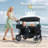 2-Seat Wagon Stroller, All-Terrain Foldable Stroller Wagon for Toddlers with Canopy, Snack Tray & Push/Pull Bar-116818978