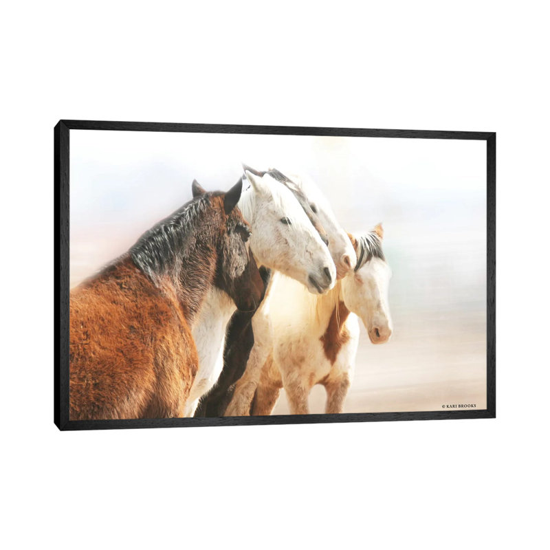 The Gathering by Kari Brooks - Print on Canvas, Black Framed, 66.04cm H x 101.6cm W x 3.81cm D