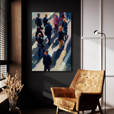  «The Crossing» par Erica Pollock, art mural en verre acrylique Norelius, 24 po x 36 po