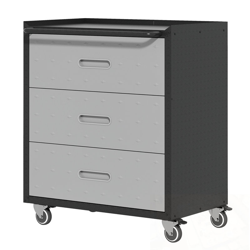 Metal Storage Cabinet With 3 Drawers