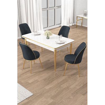 Dining Table & Chairs Set (5 Pieces)
