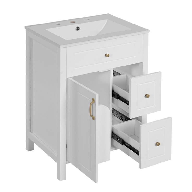 Meuble-lavabo de 24 po avec lavabo en céramique
