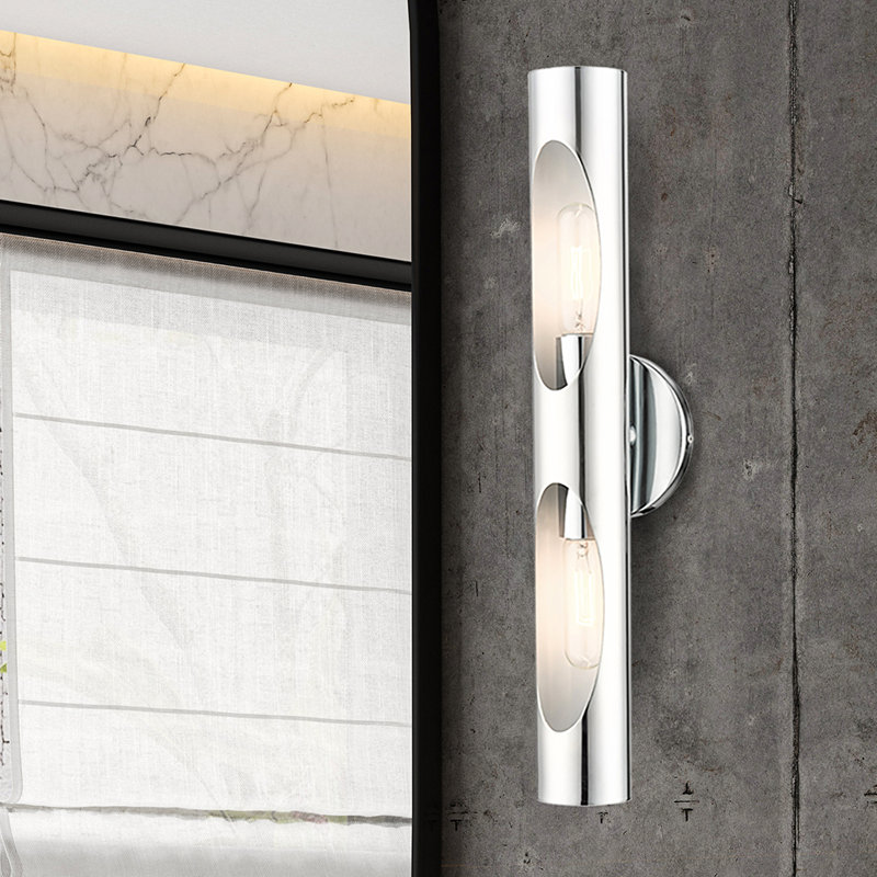 Applique murale articulée à 2 lumières à intensité variable Azria, Chrome poli
