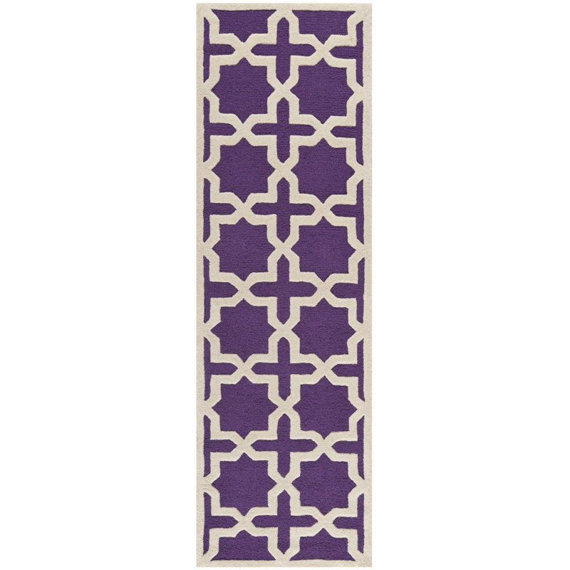 Igna Hand Tufted Wool Geometric Rug, Runner 2'6" x 10'