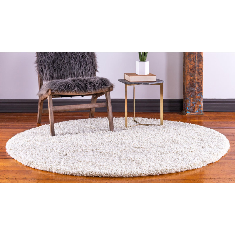 Eginhardt Shag Pure Area Rug, Round 6'1"