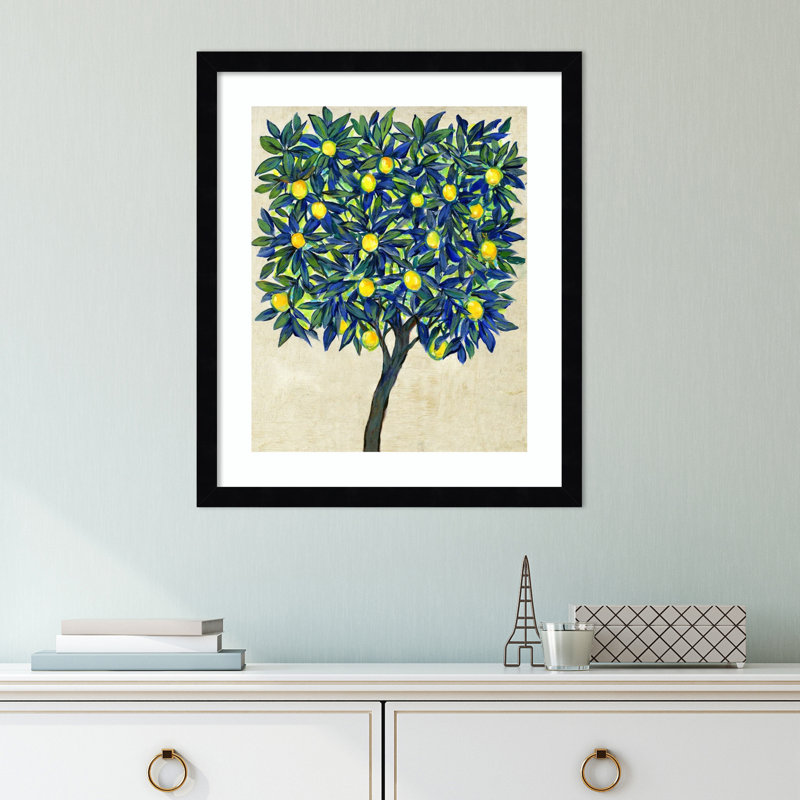 Lemon Tree Composition II by Tim Otoole, 18.25" H x 15.38" W x 0.88" D, Black