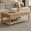Table basse à plateau relevable avec cadre de rangement en bois massif-66499794-66499806