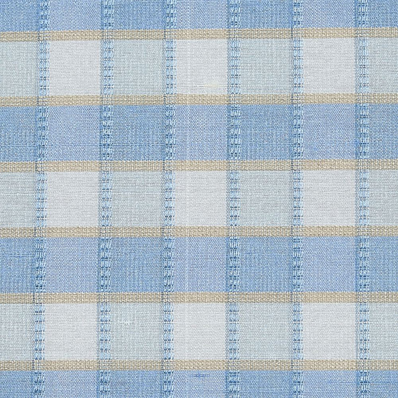 Ingrid Silk Check Fabric, Light Blue