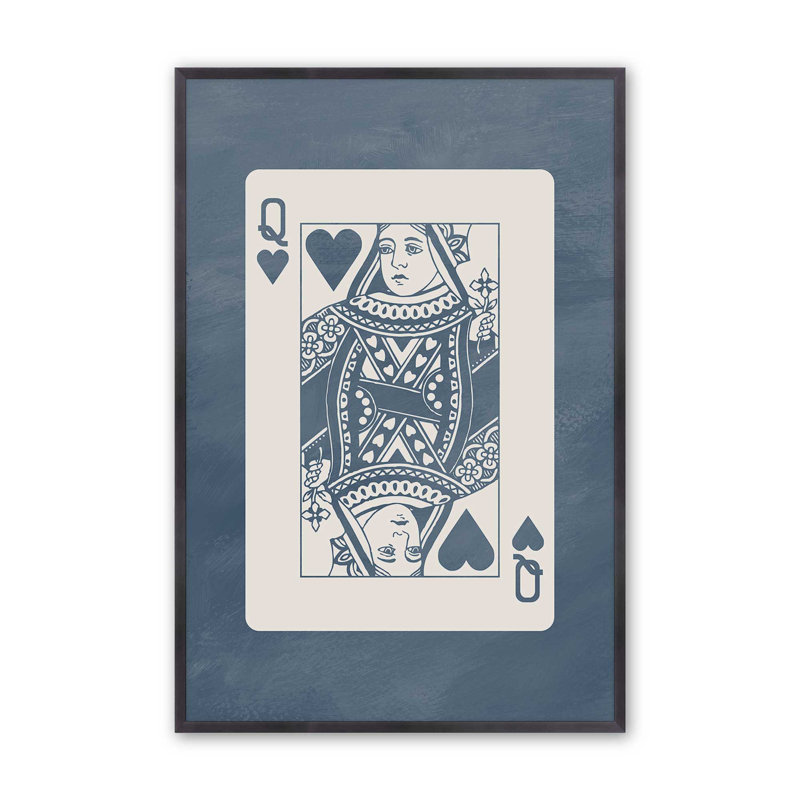 Denim Queen Card Print, Weathered Zinc, 11.25" H x 9.25" W