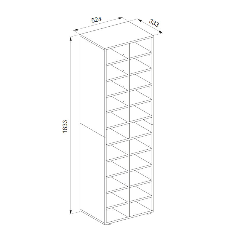 Berea 22 - Pair Shoe Rack