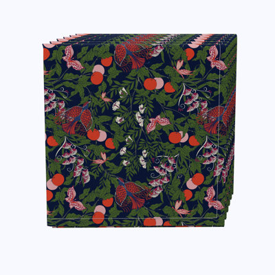 Cotton Floral Square Napkin
