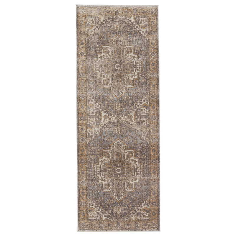 Tapis brun clair Varasteh, Tapis de couloir 3 pi x 8 pi