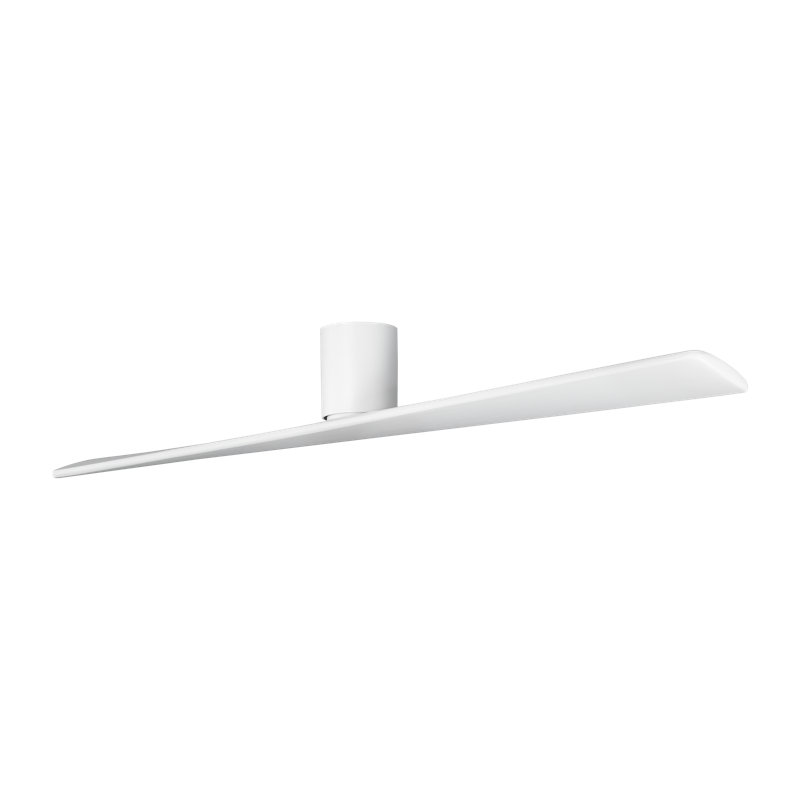  Plank Smart 72 Hugger Indoor Ceiling Fan with Matte White blades and Handheld Remote, Matte White, Matte White