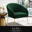 Fauteuil demi-tonneau en velours 31 po Lucent-1784623171