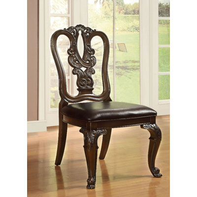 Chaise de cuisine, ensemble de 2 chaises d'appoint à dossier complexe traditionnel, chaise de salle à manger