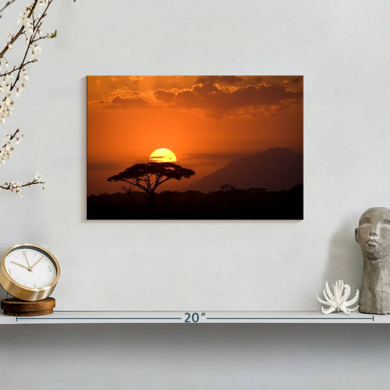 Alvord, coucher de soleil africain I, H 8 po x l 12 po