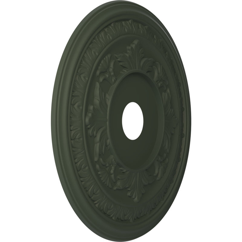 Médaillon de plafond en PVC thermoformé Baltimore, H 22 po x l 22 po x P 1 po, Vert club de chasse satiné UltraCover