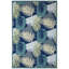 Tapis bleu / vert / gris clair en polyester touffeté à la main Magrébe-1201367687