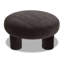 Repose-pieds Circa en velours brun ganache