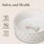 Flower Embossed Pattern Anti-skid Stoneware Dog Bowl-116384228