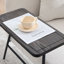 Fauteuil de loisir, fauteuil de détente avec petite table et coussin de dossier, chaises rembourrées modernes avec pieds en métal et poches latérales, canapé simple