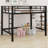 Metal Loft Bed With Convenient Ladder & Sturdy Guardrails-1237584665