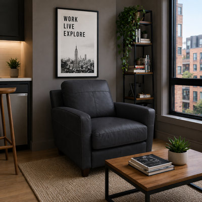 Fauteuil en cuir Archdale