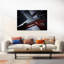 Red Torii Cityscape Contemporary Dramatic Geometric Architecture City Wall Art Print 1 Piece Wrapped Canvas Wall Art-463791987