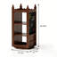 Bibliothèque simple et rotative en bois massif