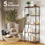 HOMCOM Industrial Bookshelf, Freestanding Bookcase-1345489804
