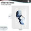 «Feeling Blue Portrait Silhouette», reproduction encadrée sous verre, conception de Simone Elum-1582176067-1582176066