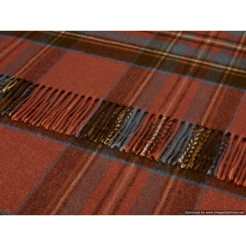 Jeté tartan en laine tartan Royal