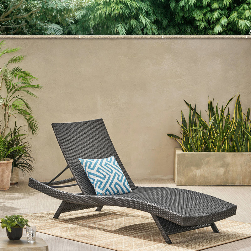 Chaise longue en osier Salem