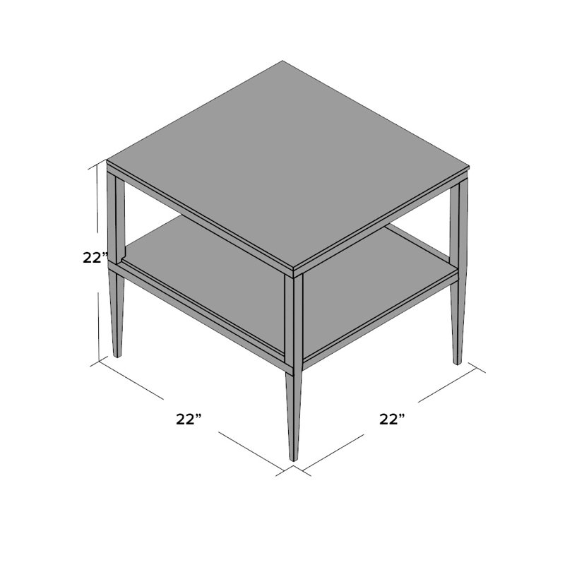 Glass Top End Table, Chrome