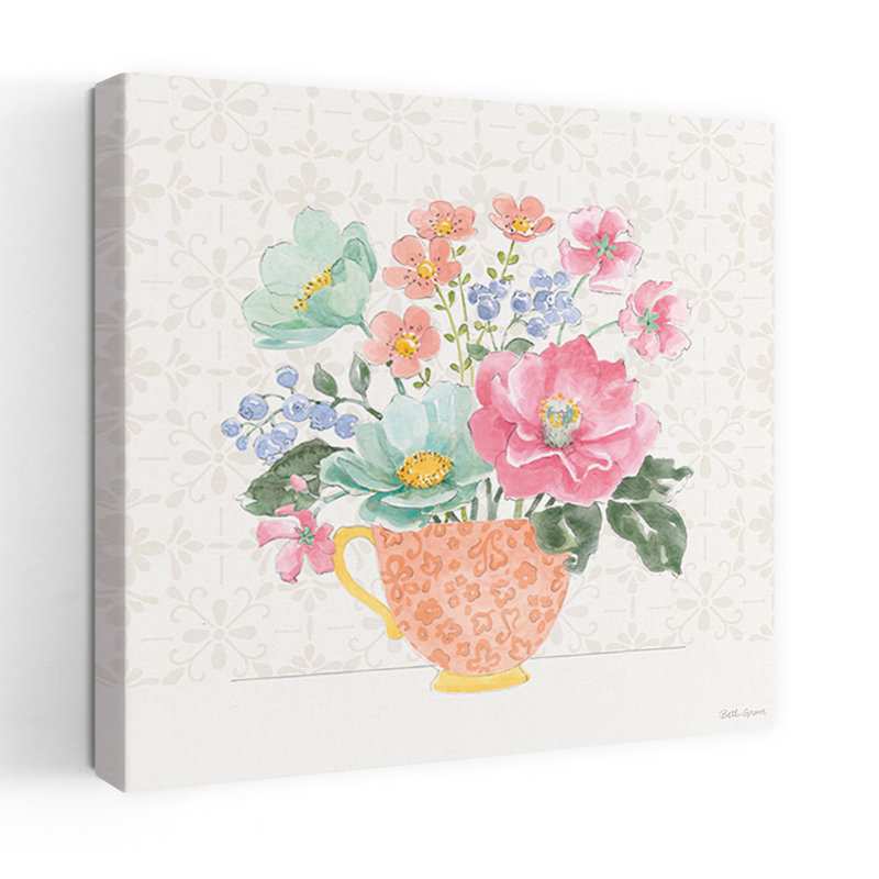 Art contemporain Art floral contemporain, H 18 po x l 18 po