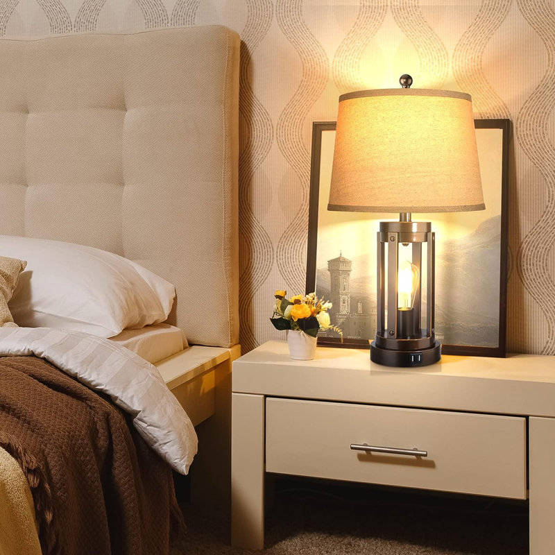Lampe de table USB en métal Ailisha