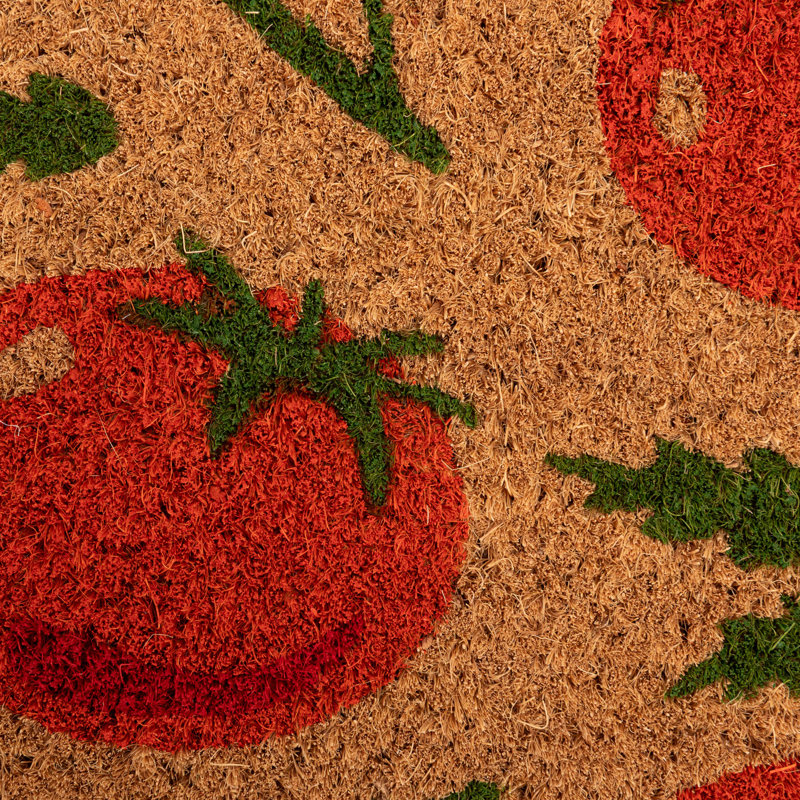 Tomato Print Coir Doormat