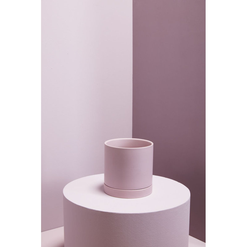 Pot de fleurs en céramique Carlotta, Mauve, H 7 po x l 7 po x P 7 po