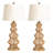 33" Metal Table Lamp With Cream Shade