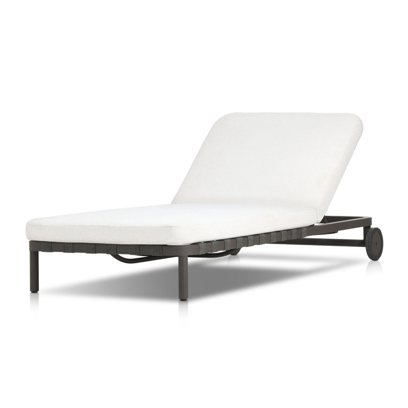 Chaise longue d'extérieur en aluminium REINE