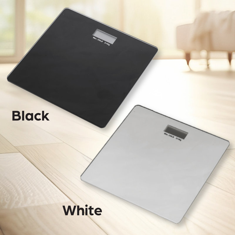 Square Digital Bathroom Scale - Black